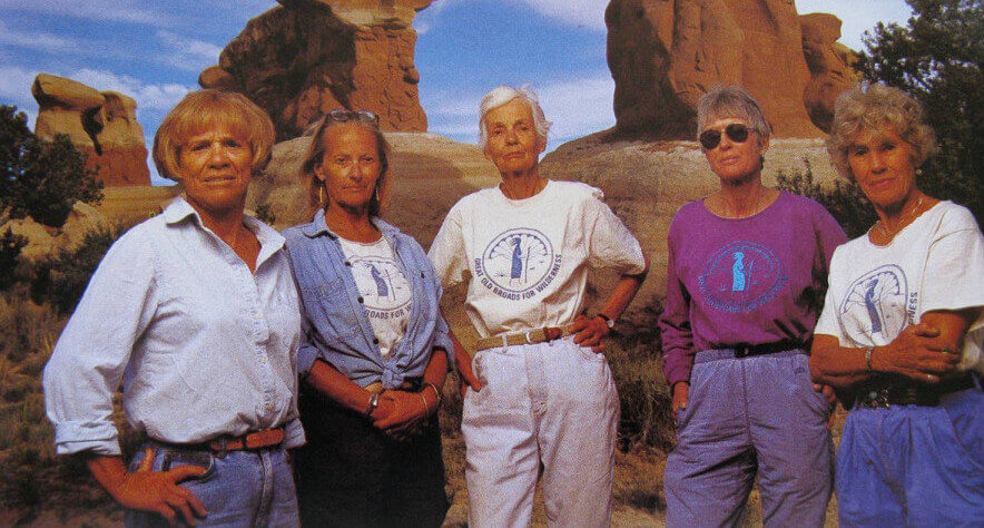 Founding Broads Ginger Harmon, Susan Tixier, Edie Pierpont, Frandee Johnson, and Dottie Fox.