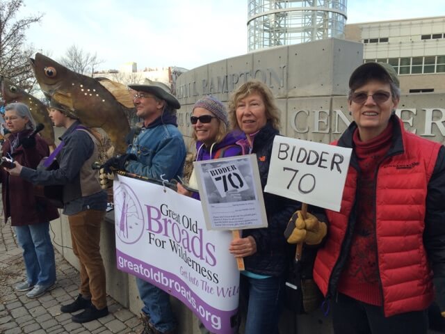 Members of the Wasatch Broadband at the SLC Keep it in the Ground Rally to protest BLM land sales