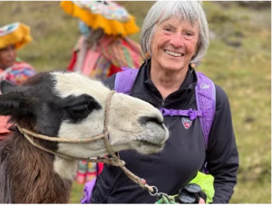 Woman with llama